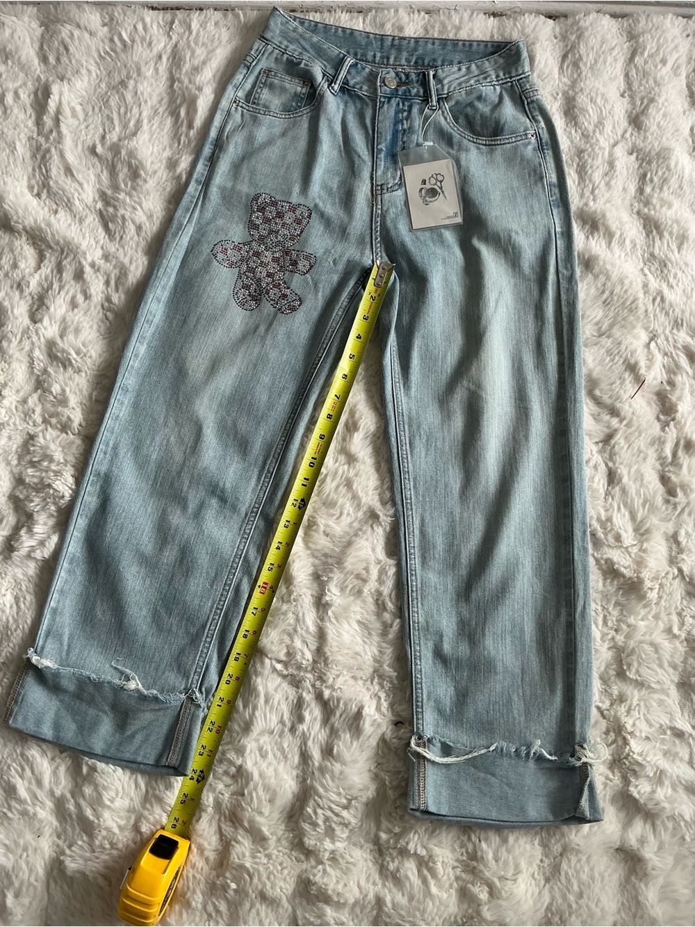 Light Wash Wide Leg Women's Jeans - Blue - Picture 2 of 5